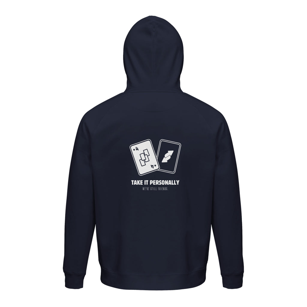 Draw Four – We’re Still Friends, unisex Kapuzenpullover aus Bio-Baumwollgemisch