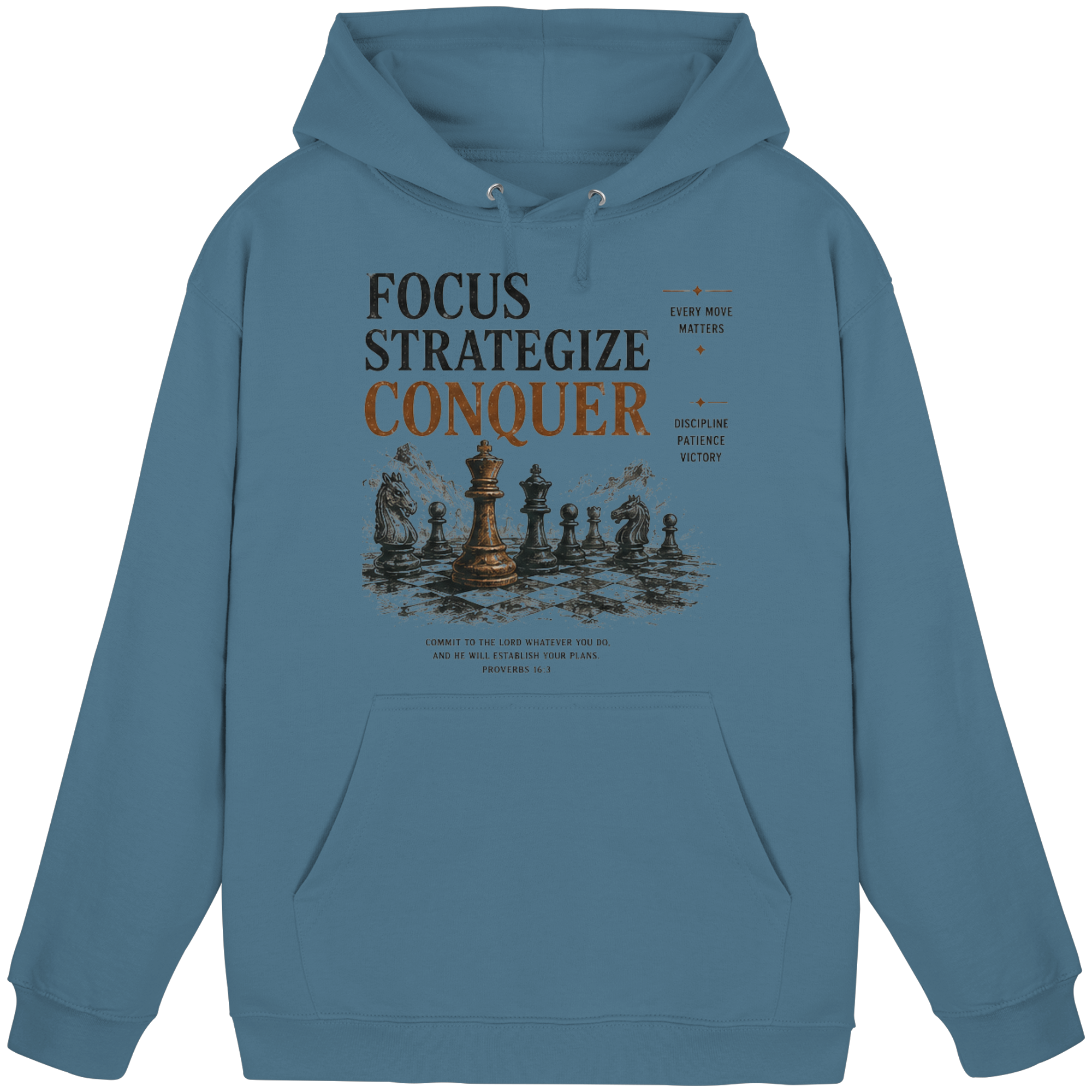 Focus. Strategize. Conquer.  - Basic Unisex Hoodie