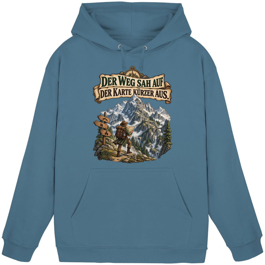Der Weg sah auf der Karte kürzer aus - Basic Unisex Hoodie