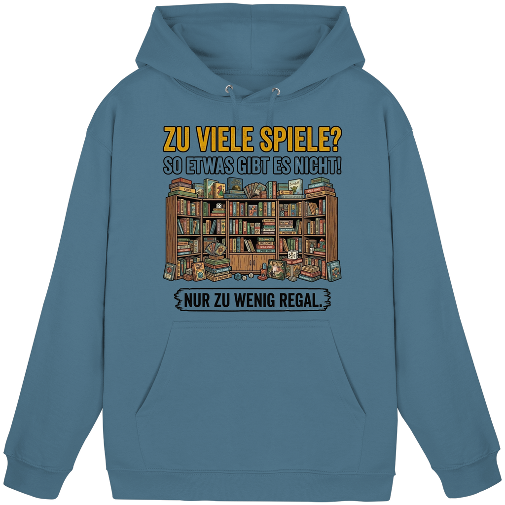 Zu viele Spiele? Zu wenig Regal.  - Basic Unisex Hoodie