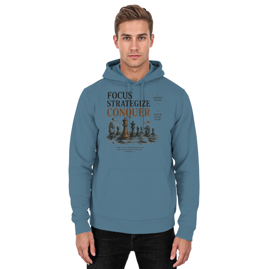 Focus. Strategize. Conquer.  - Basic Unisex Hoodie