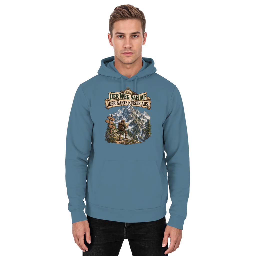 Der Weg sah auf der Karte kürzer aus - Basic Unisex Hoodie