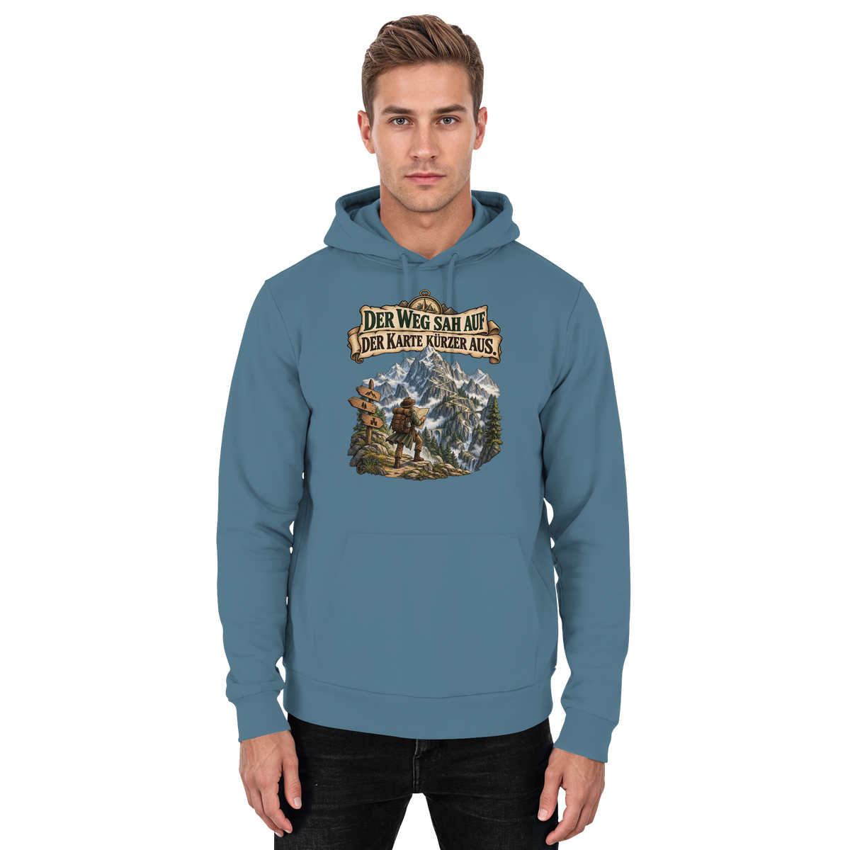 Der Weg sah auf der Karte kürzer aus - Basic Unisex Hoodie