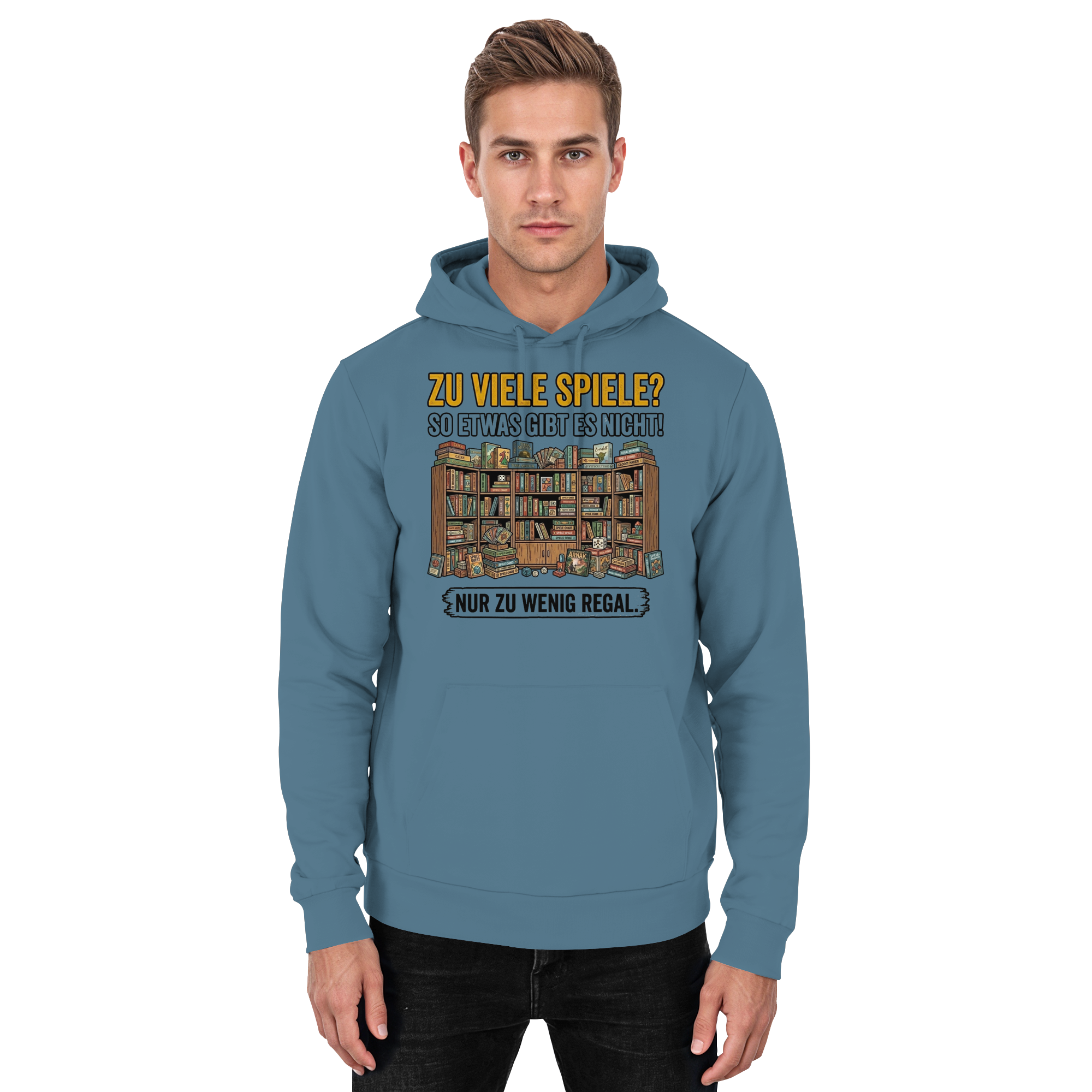 Zu viele Spiele? Zu wenig Regal.  - Basic Unisex Hoodie