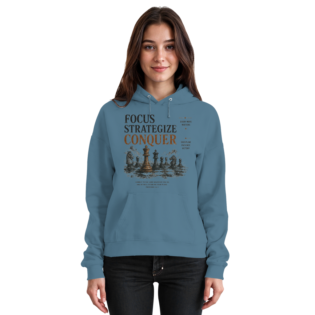 Focus. Strategize. Conquer.  - Basic Unisex Hoodie