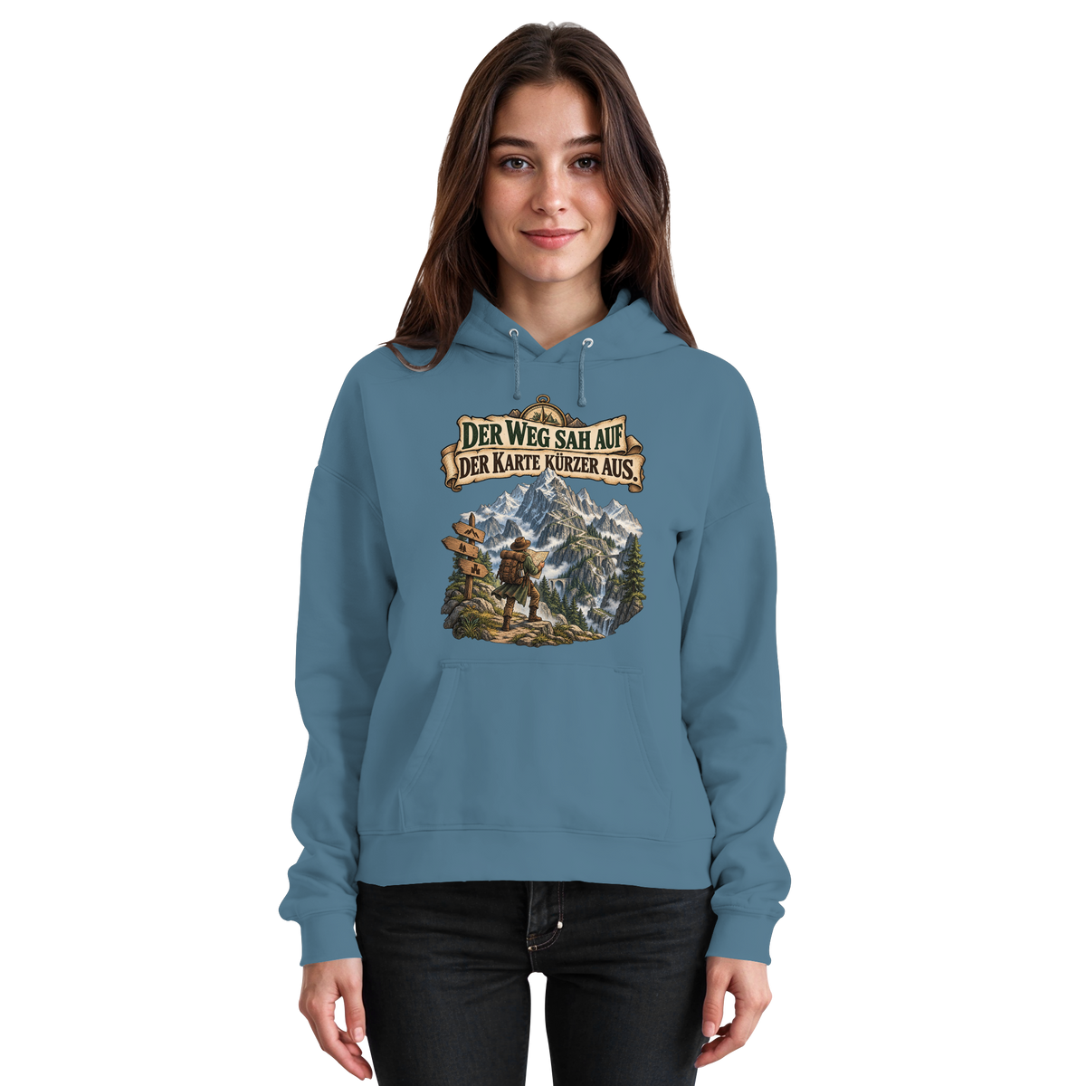 Der Weg sah auf der Karte kürzer aus - Basic Unisex Hoodie