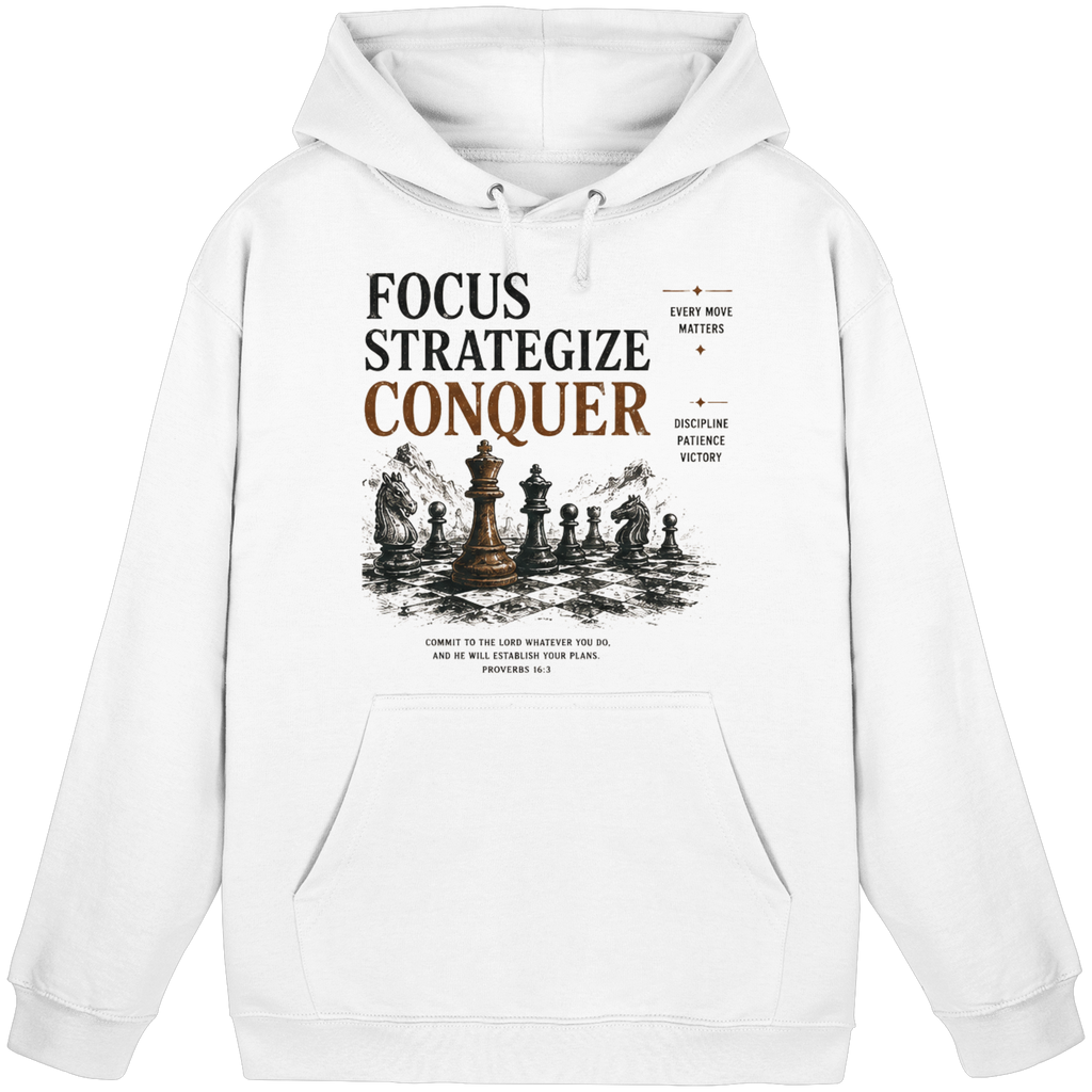 Focus. Strategize. Conquer.  - Basic Unisex Hoodie