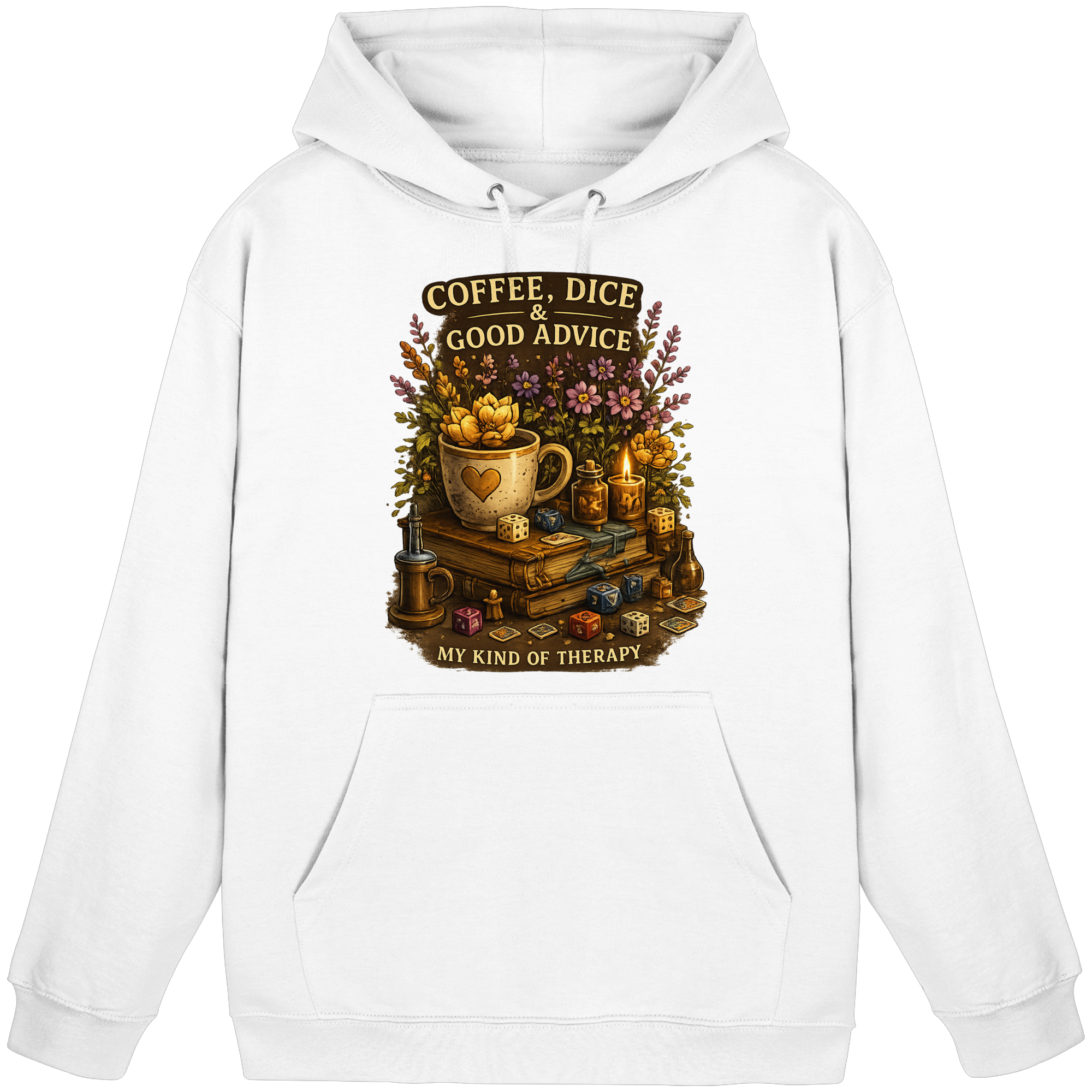Coffee, Dice & Good Advice - Basic Unisex Hoodie