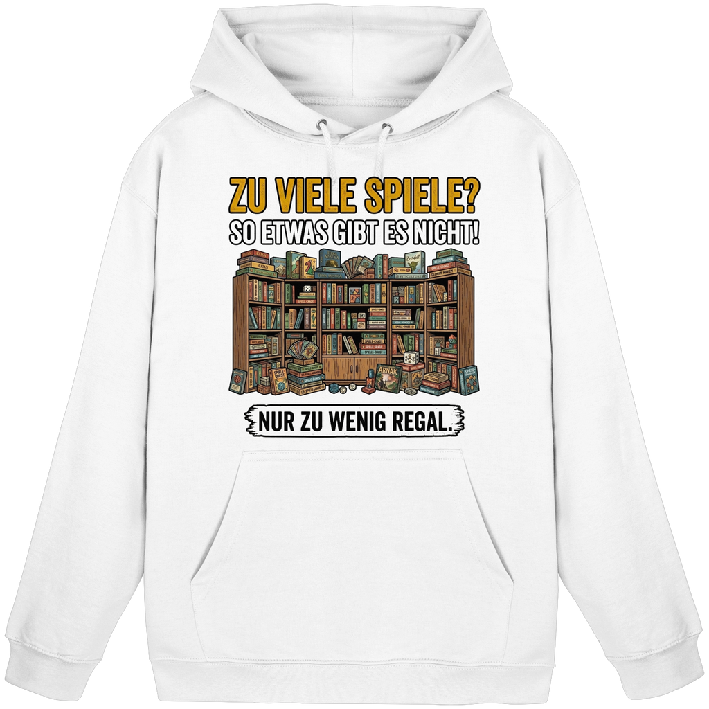 Zu viele Spiele? Zu wenig Regal.  - Basic Unisex Hoodie