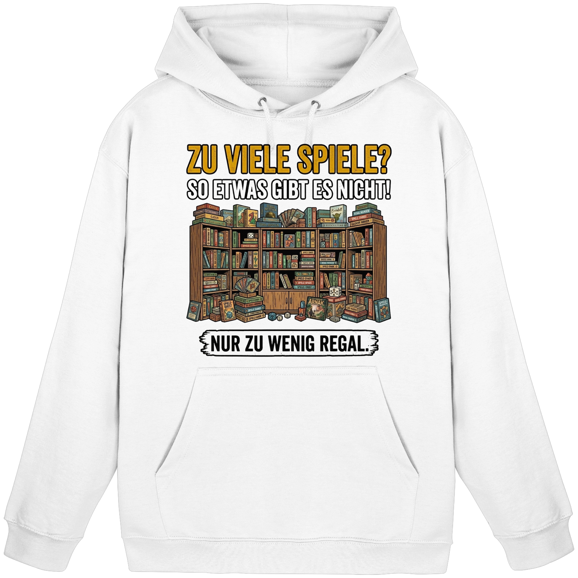 Zu viele Spiele? Zu wenig Regal.  - Basic Unisex Hoodie