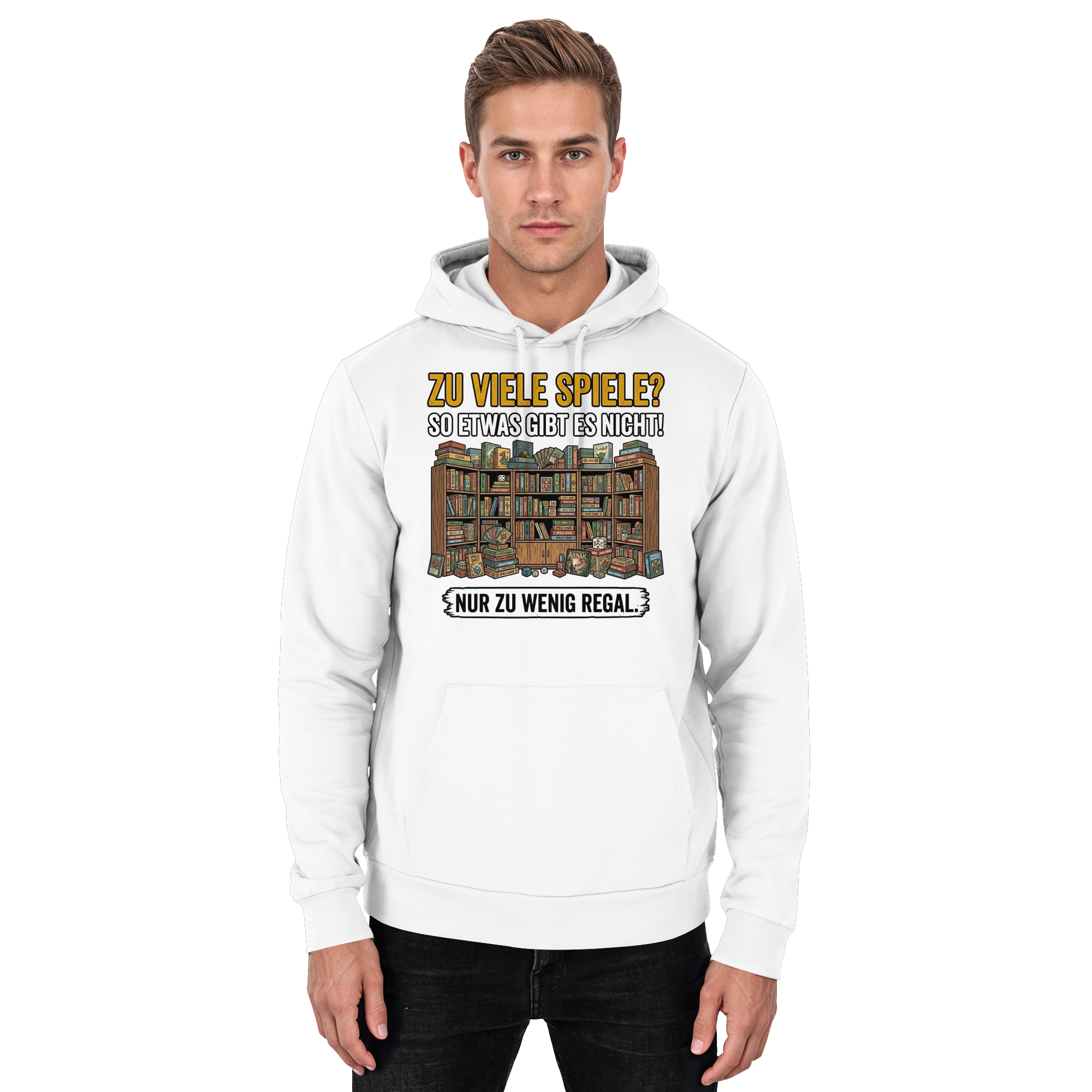 Zu viele Spiele? Zu wenig Regal.  - Basic Unisex Hoodie