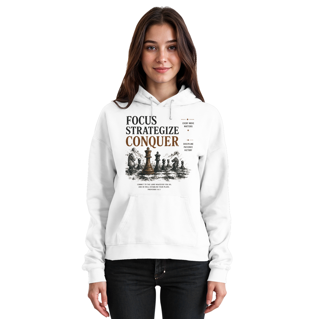 Focus. Strategize. Conquer.  - Basic Unisex Hoodie