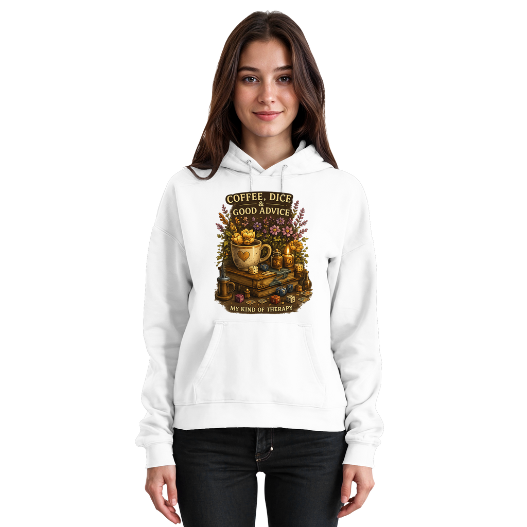 Coffee, Dice & Good Advice - Basic Unisex Hoodie