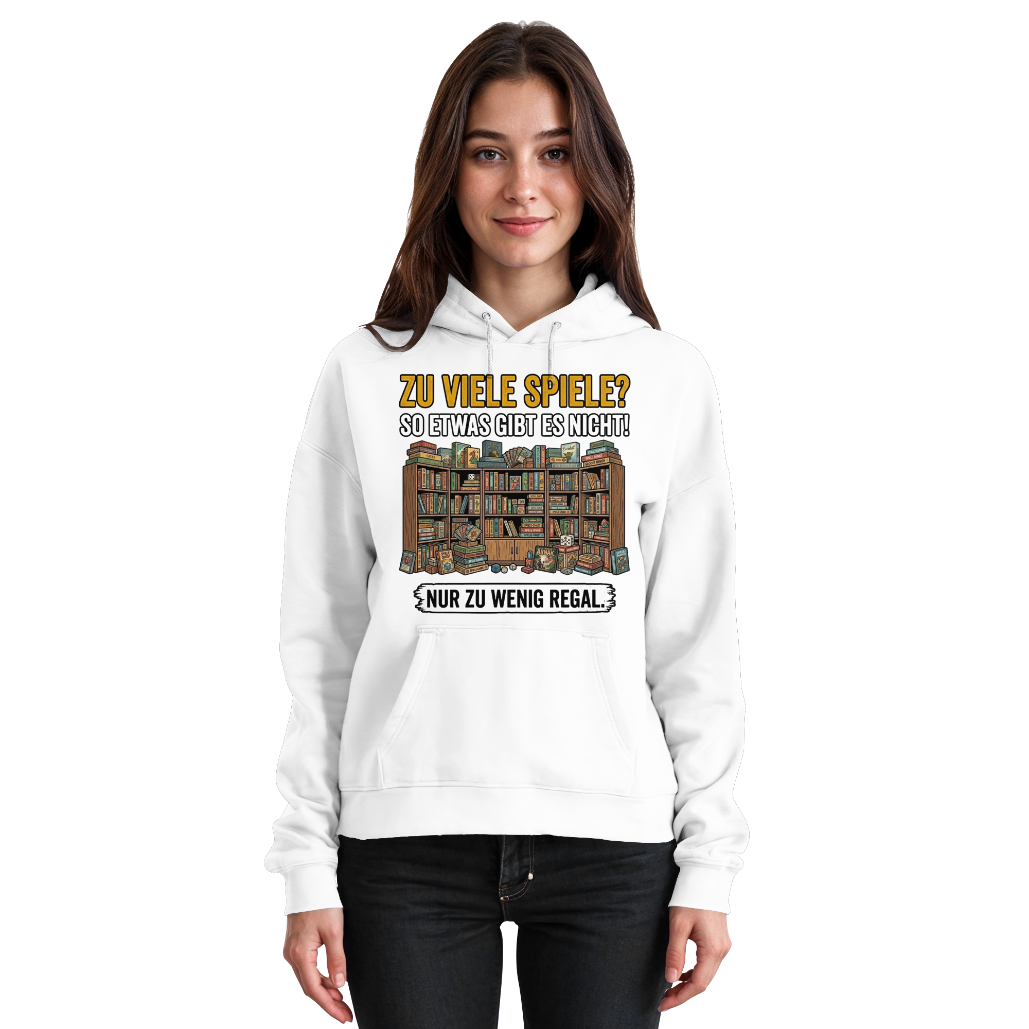 Zu viele Spiele? Zu wenig Regal.  - Basic Unisex Hoodie