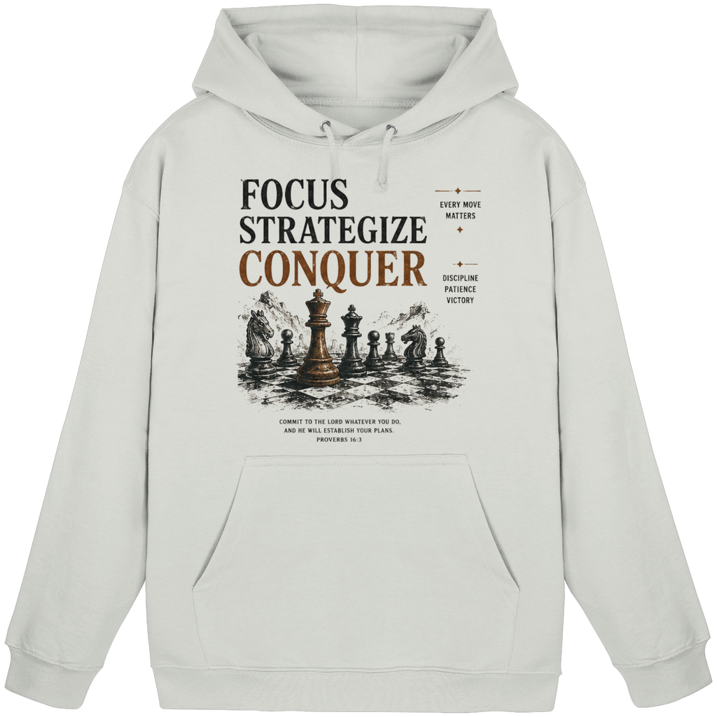 Focus. Strategize. Conquer.  - Basic Unisex Hoodie