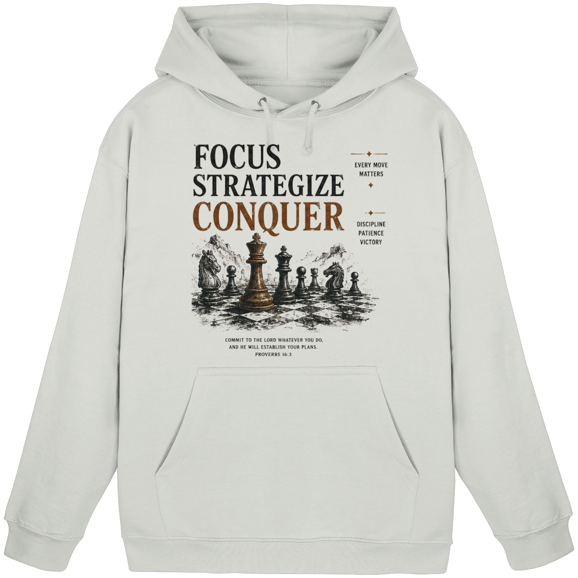 Focus. Strategize. Conquer.  - Basic Unisex Hoodie
