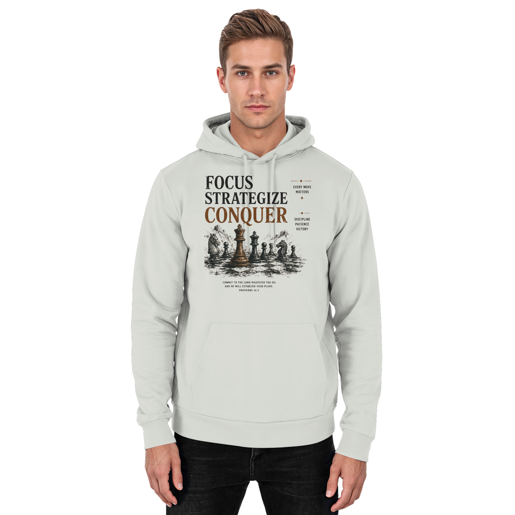 Focus. Strategize. Conquer.  - Basic Unisex Hoodie