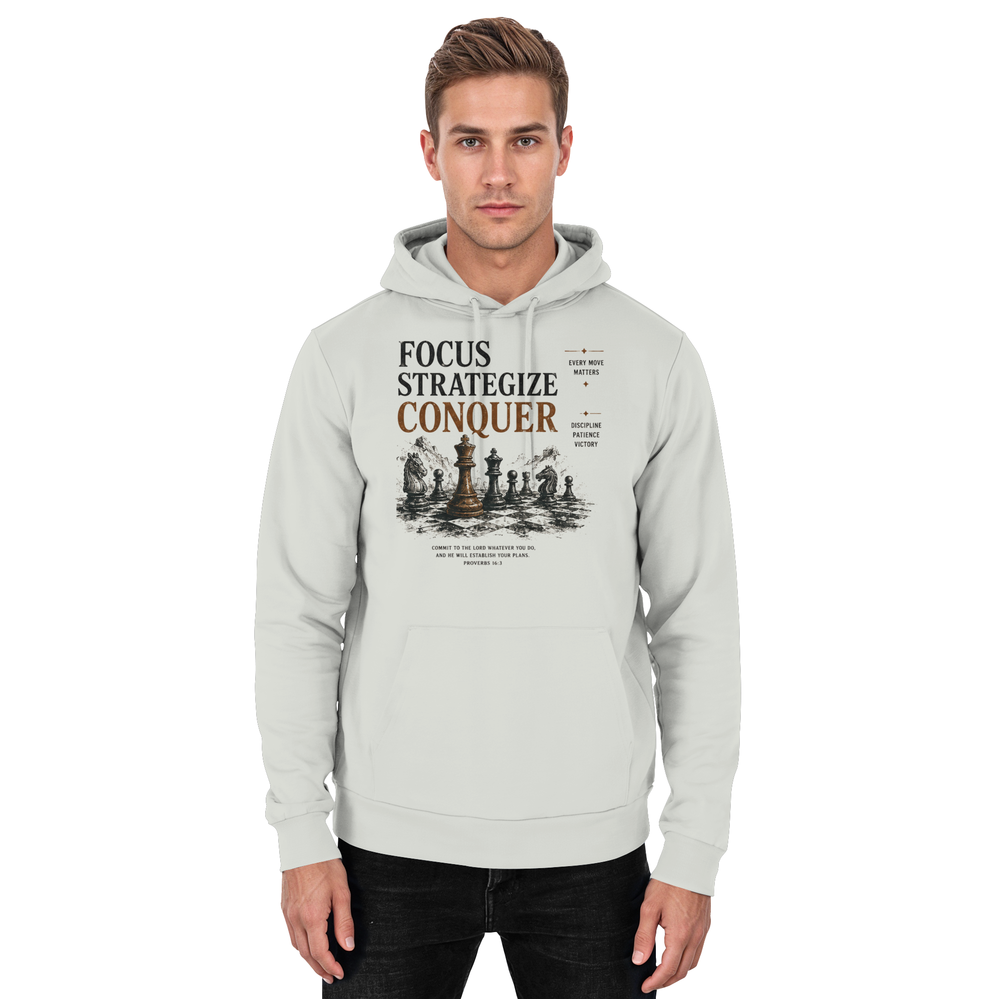 Focus. Strategize. Conquer.  - Basic Unisex Hoodie