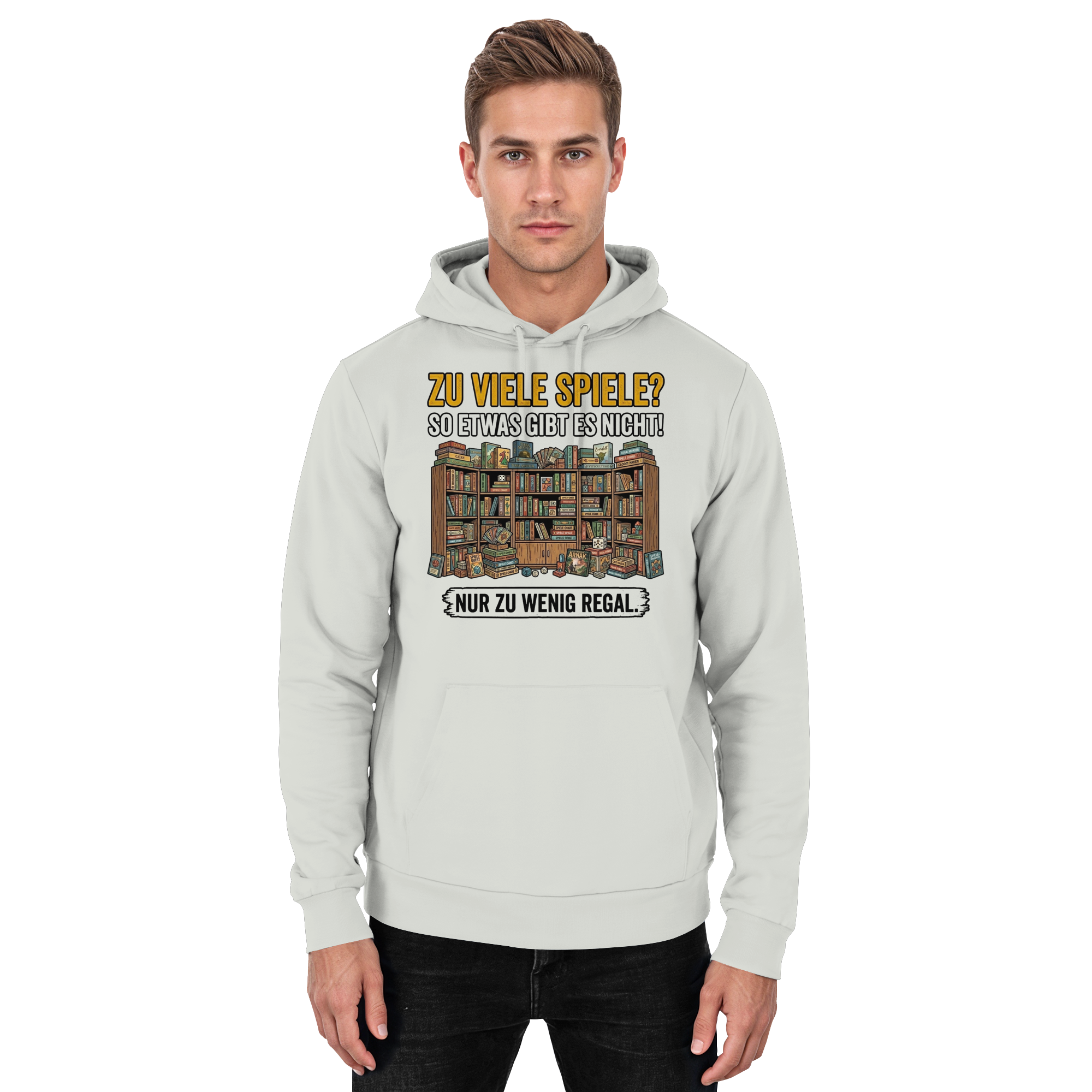 Zu viele Spiele? Zu wenig Regal.  - Basic Unisex Hoodie