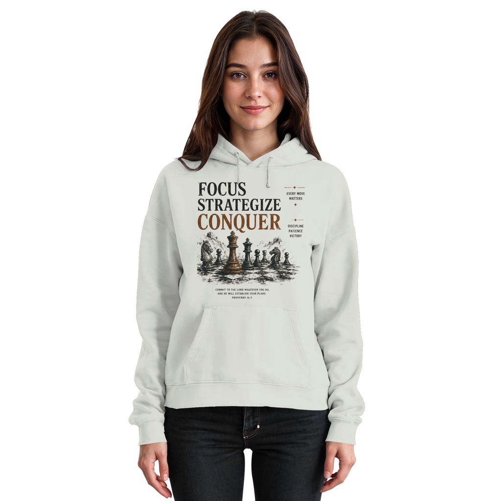 Focus. Strategize. Conquer.  - Basic Unisex Hoodie