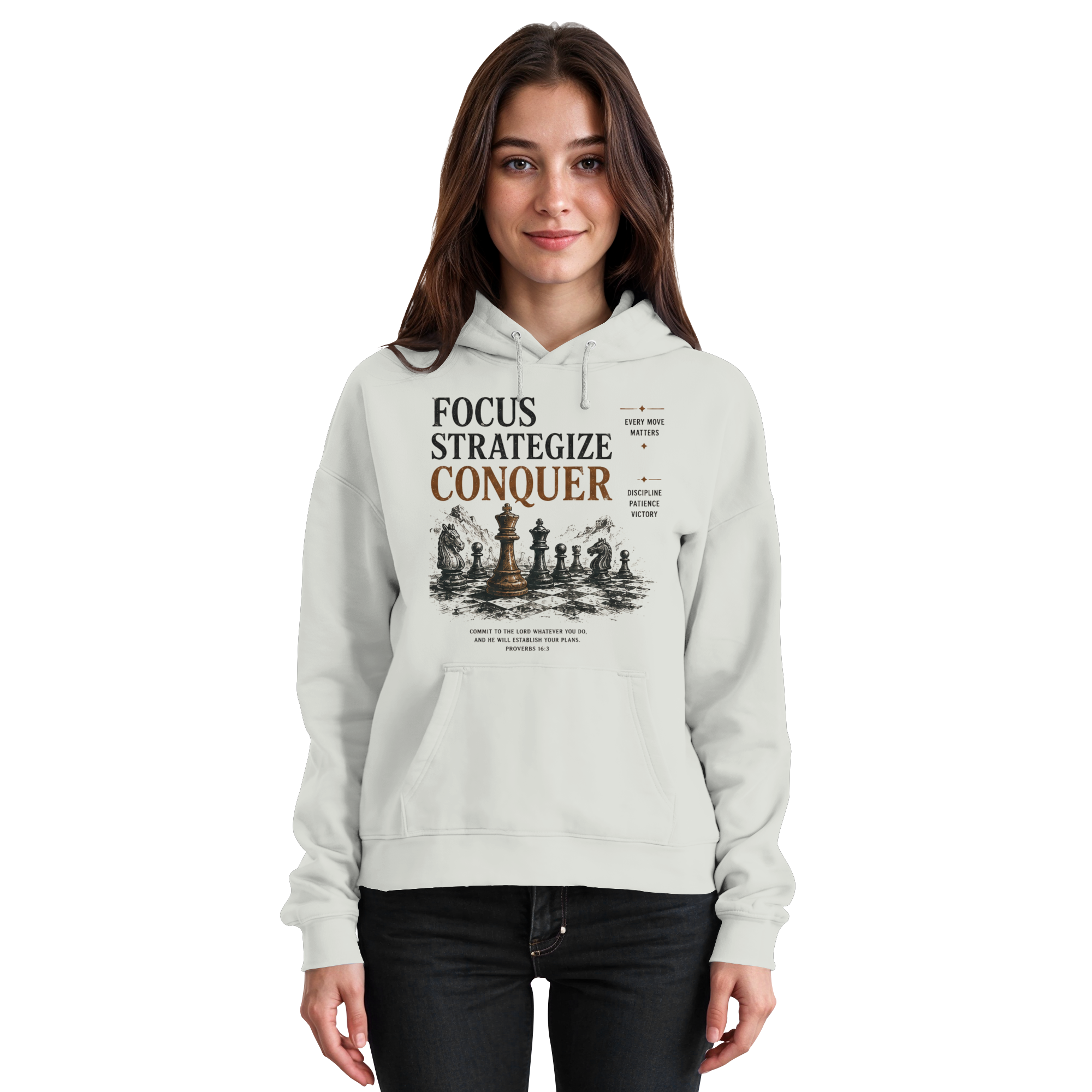 Focus. Strategize. Conquer.  - Basic Unisex Hoodie