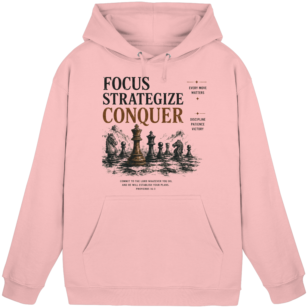 Focus. Strategize. Conquer.  - Basic Unisex Hoodie