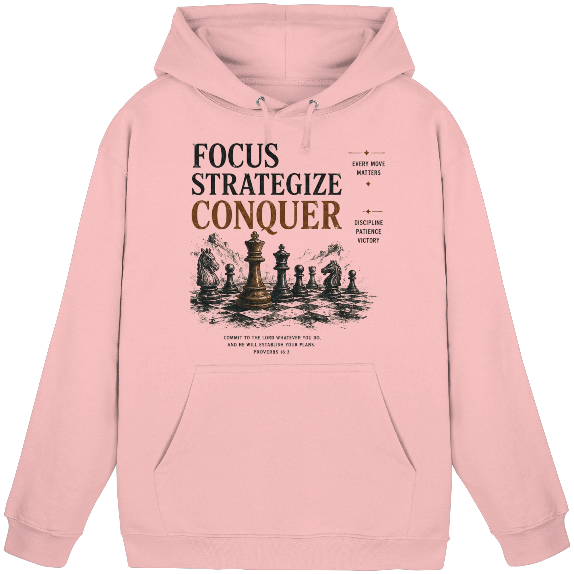 Focus. Strategize. Conquer.  - Basic Unisex Hoodie