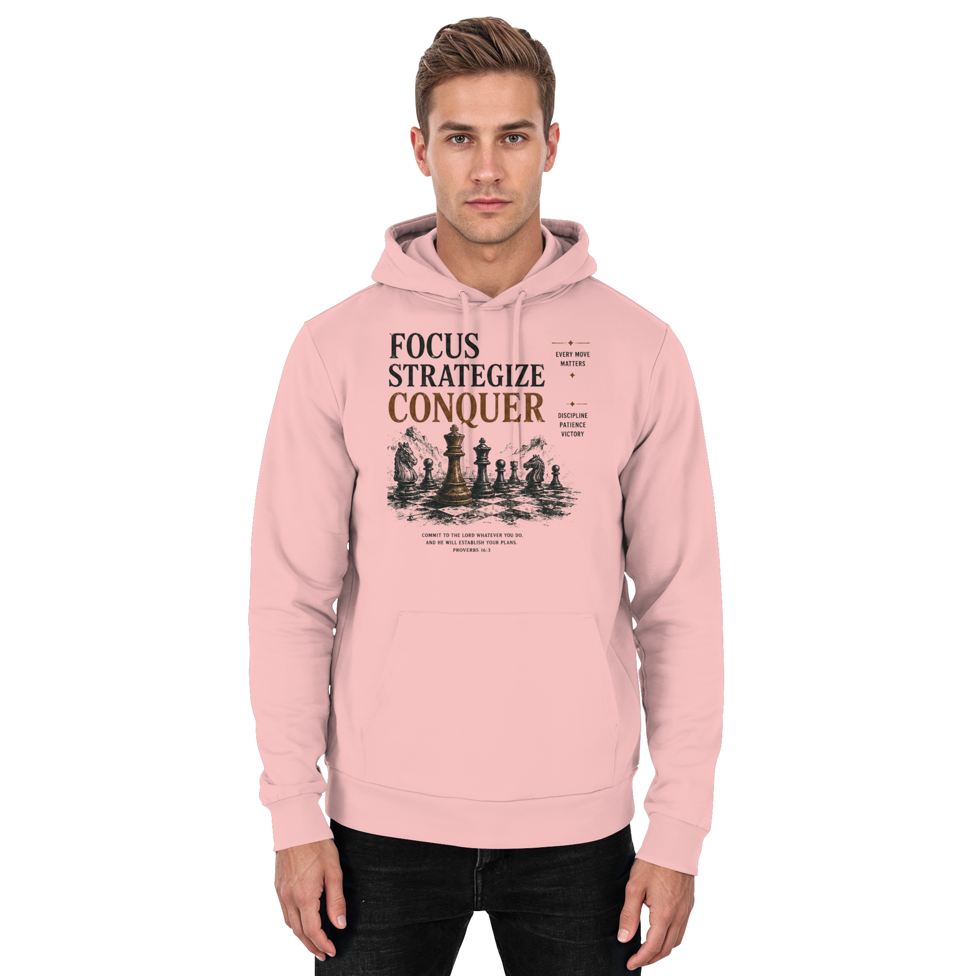 Focus. Strategize. Conquer.  - Basic Unisex Hoodie
