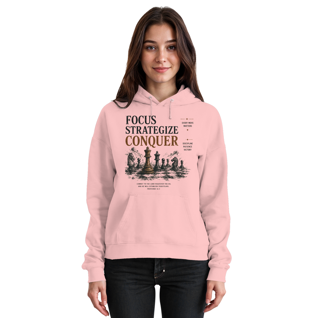 Focus. Strategize. Conquer.  - Basic Unisex Hoodie