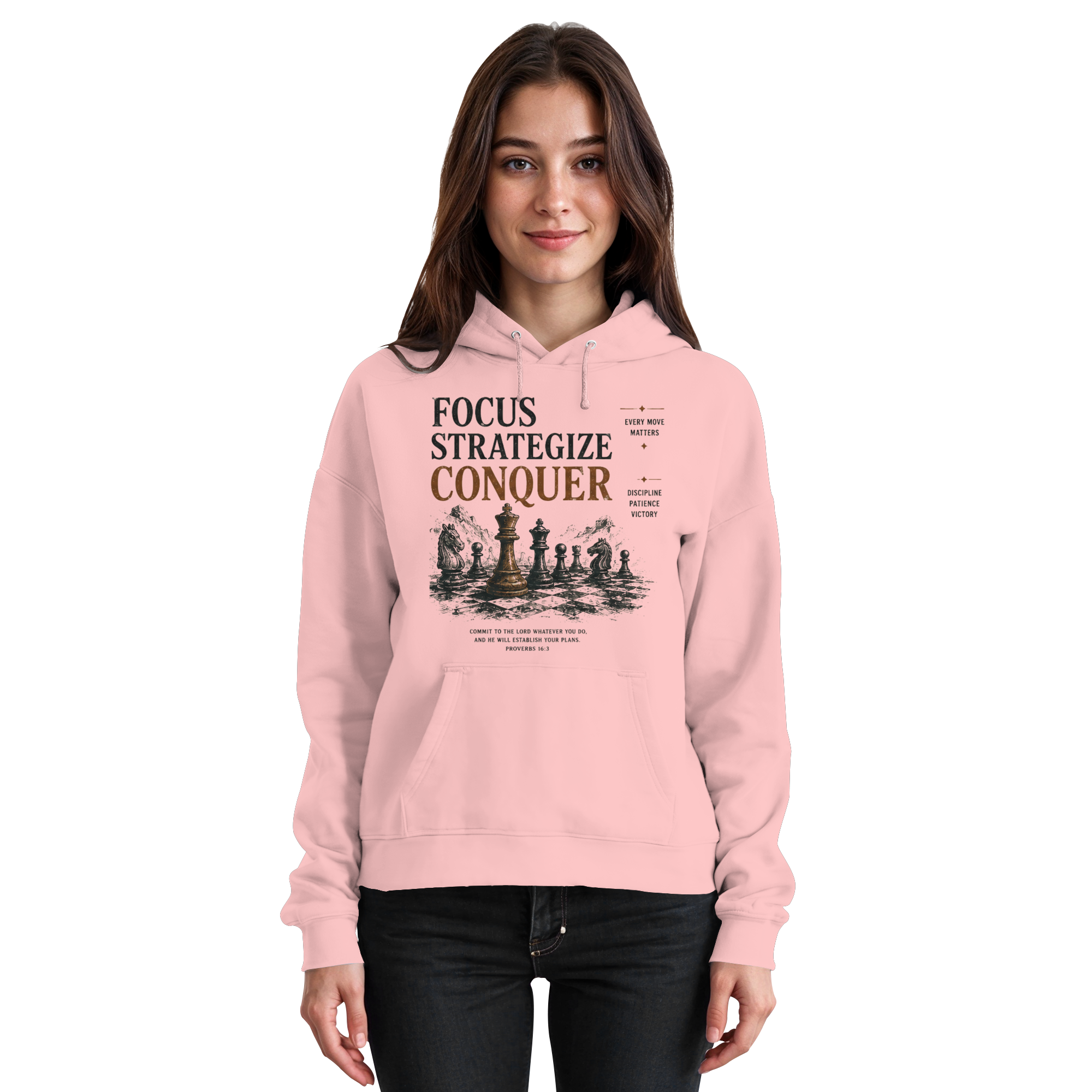 Focus. Strategize. Conquer.  - Basic Unisex Hoodie