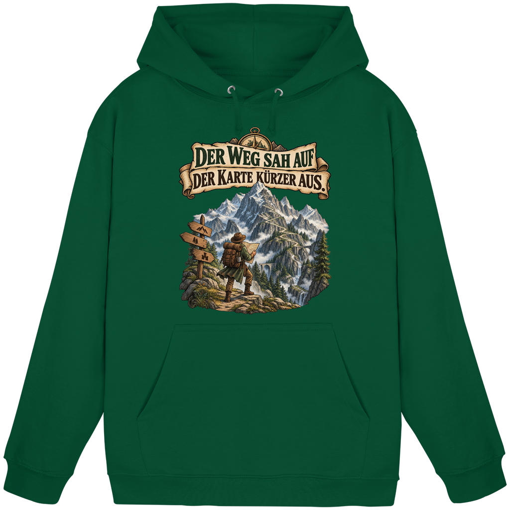 Der Weg sah auf der Karte kürzer aus - Basic Unisex Hoodie