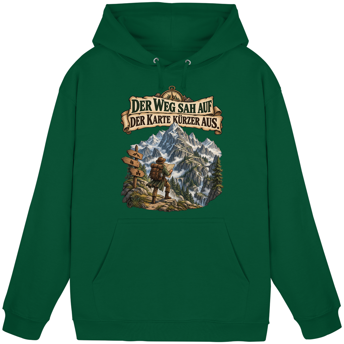 Der Weg sah auf der Karte kürzer aus - Basic Unisex Hoodie