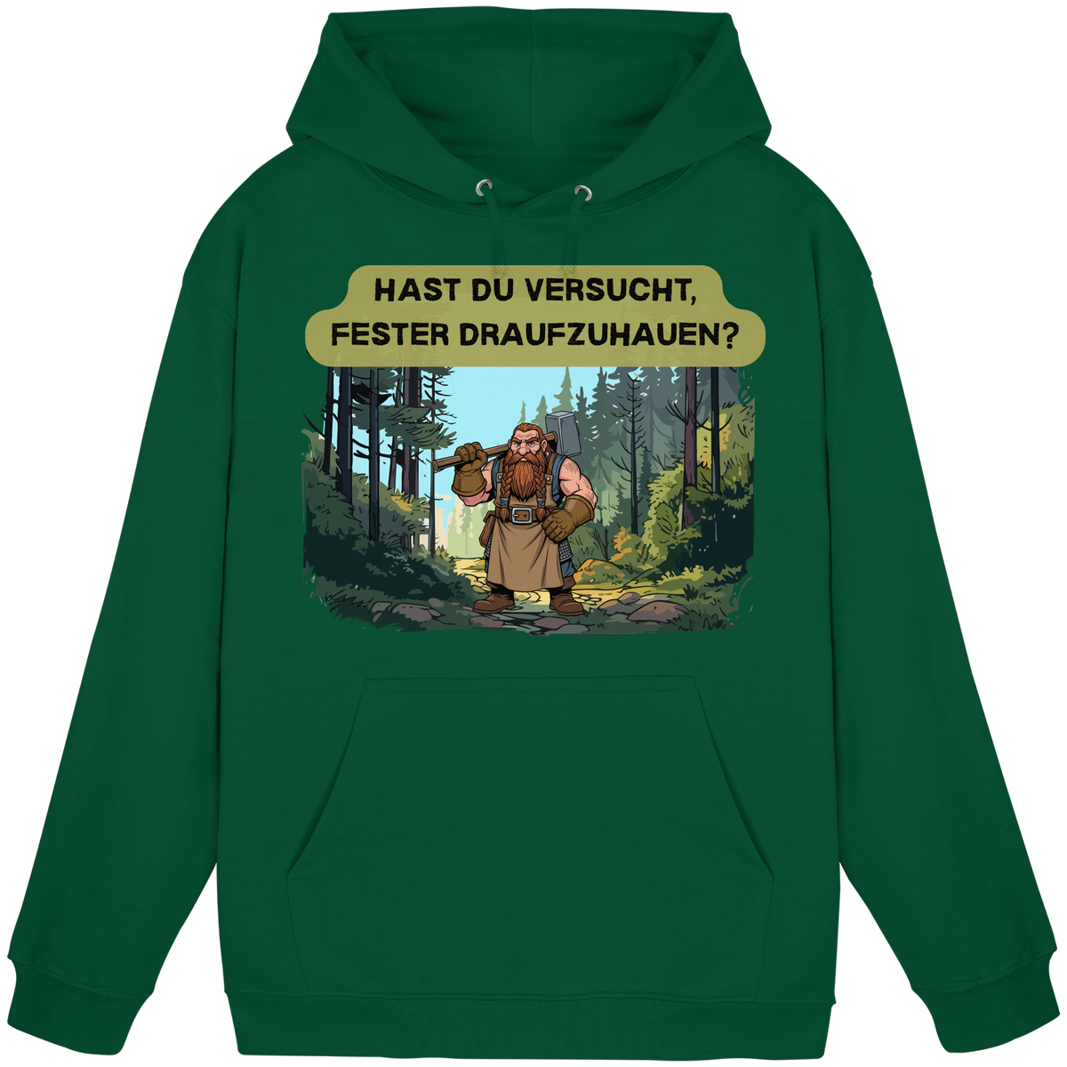 Hast du versucht, fester draufzuhauen? - Basic Unisex Hoodie