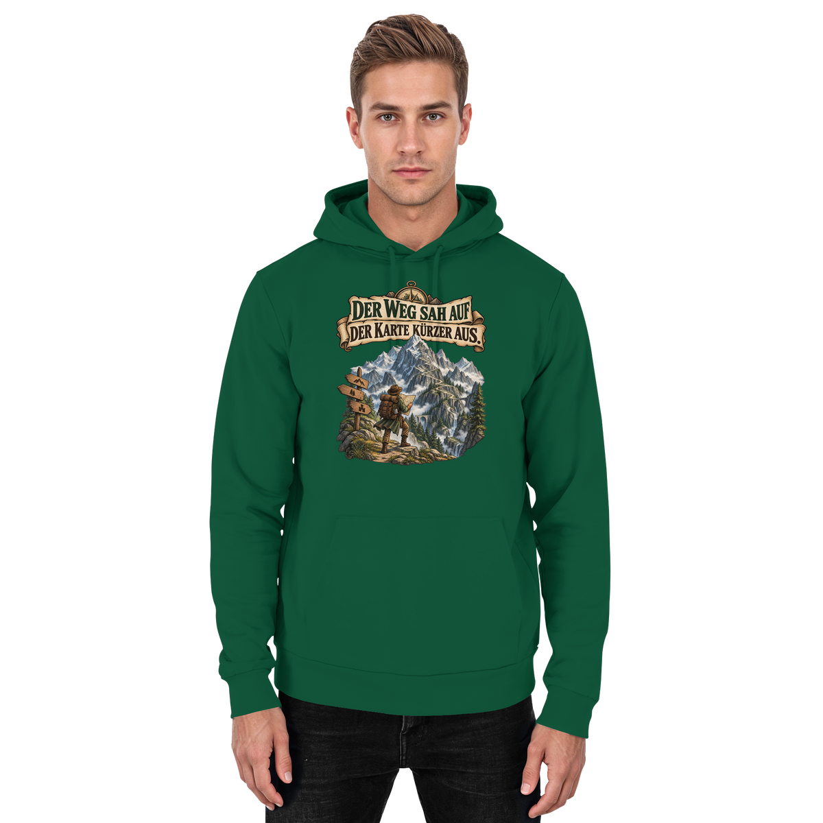 Der Weg sah auf der Karte kürzer aus - Basic Unisex Hoodie