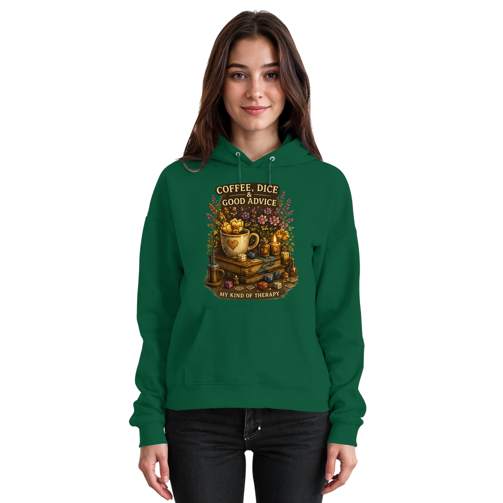 Coffee, Dice & Good Advice - Basic Unisex Hoodie