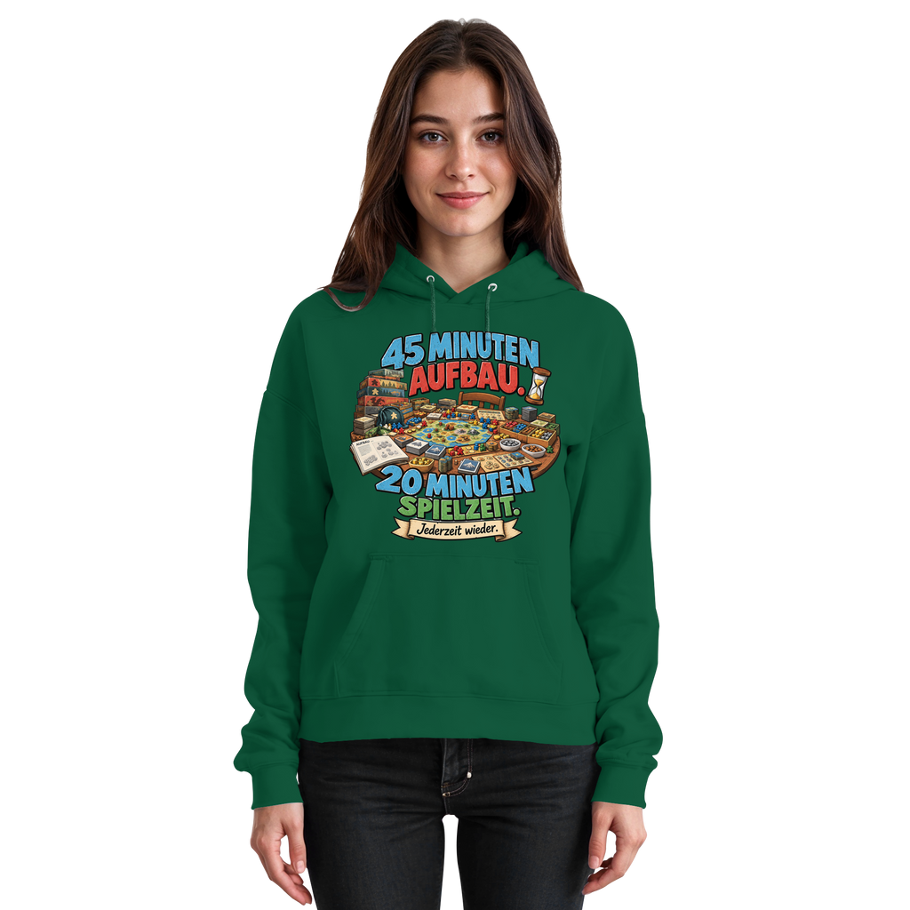 45 Minuten Aufbau. 20 Minuten Spielzeit. - Basic Unisex Hoodie