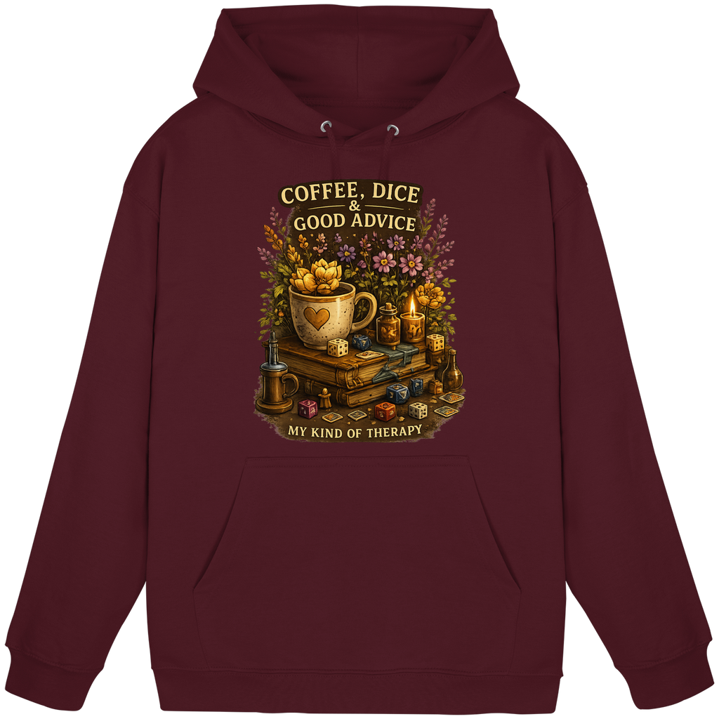 Coffee, Dice & Good Advice - Basic Unisex Hoodie
