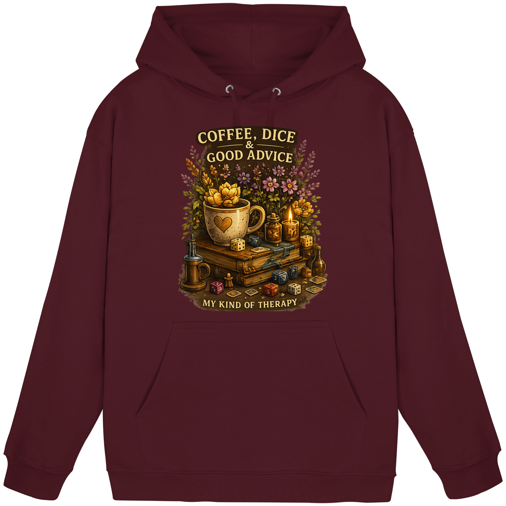 Coffee, Dice & Good Advice - Basic Unisex Hoodie
