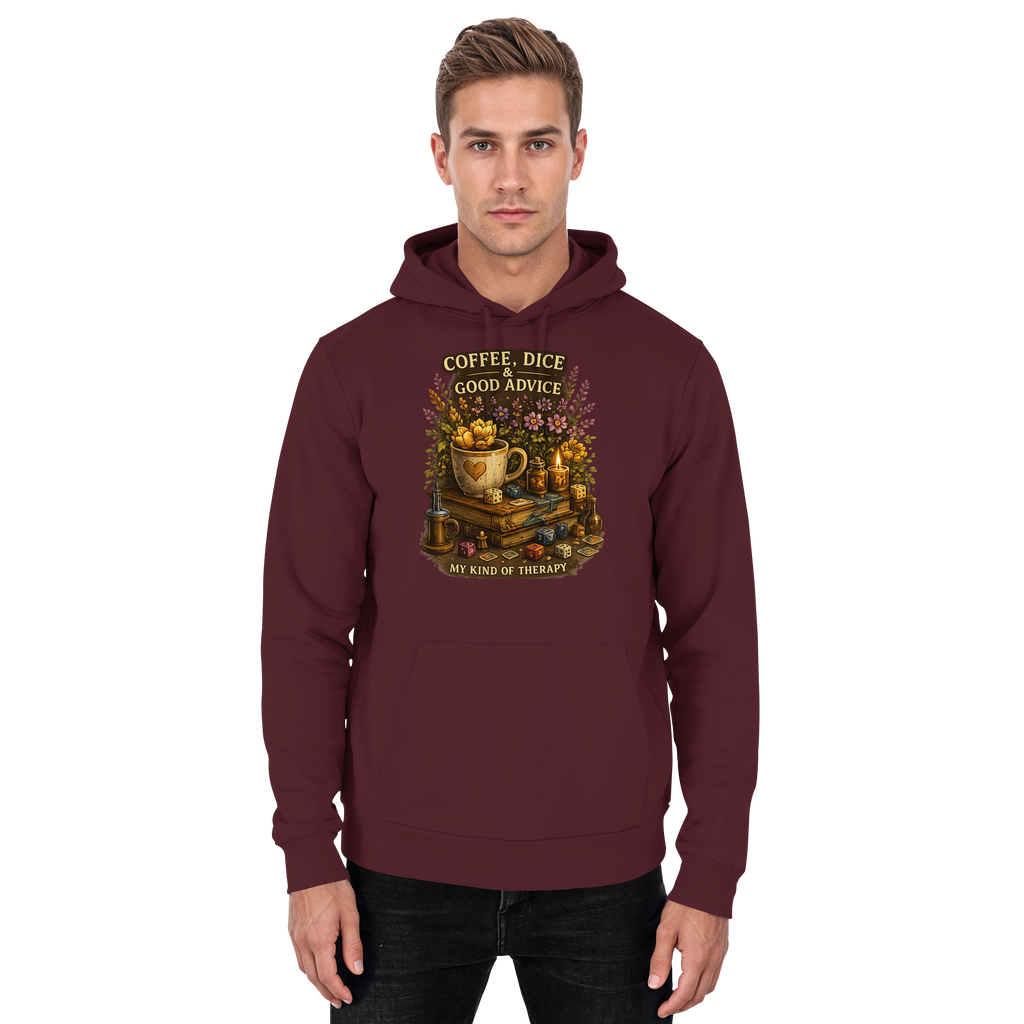Coffee, Dice & Good Advice - Basic Unisex Hoodie