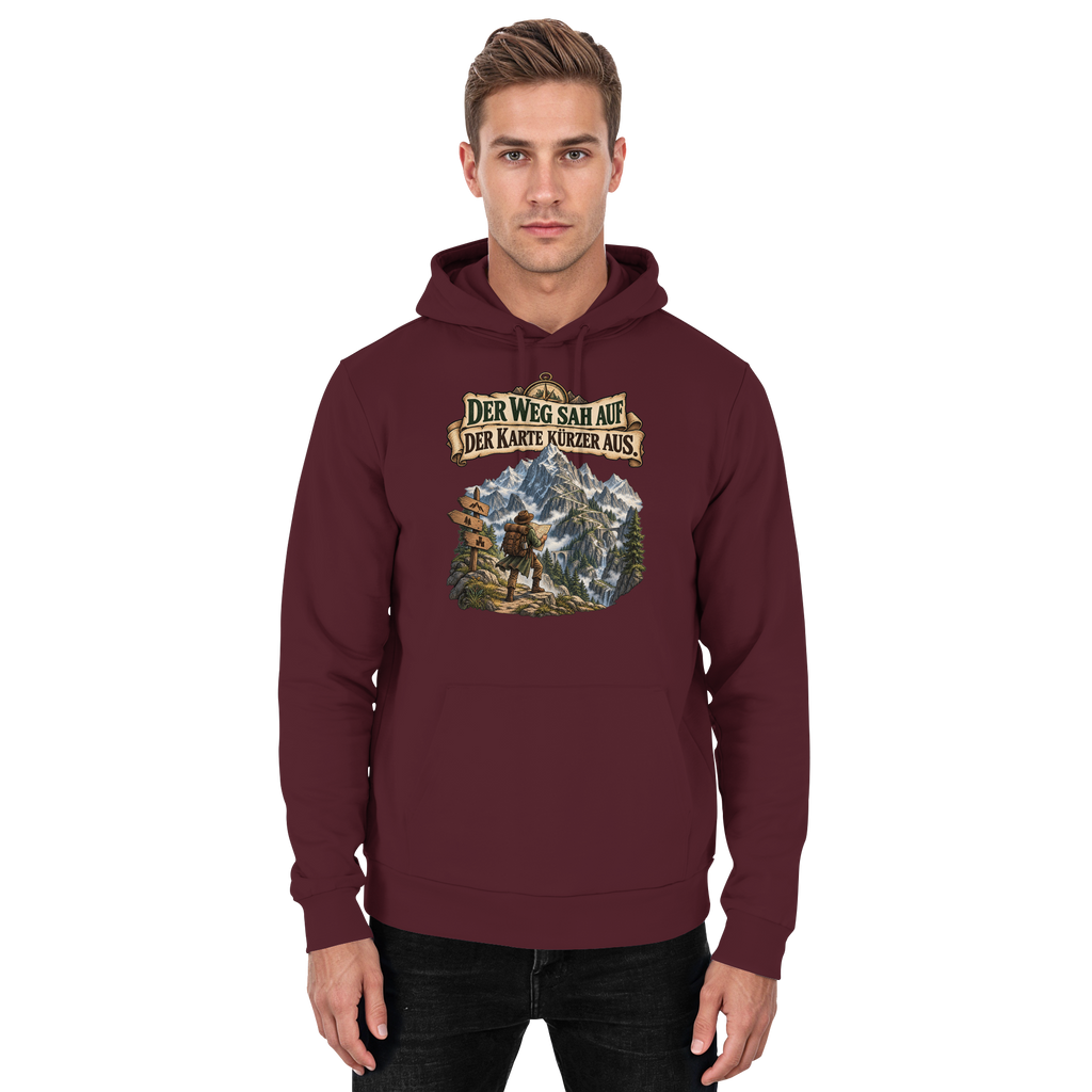 Der Weg sah auf der Karte kürzer aus - Basic Unisex Hoodie