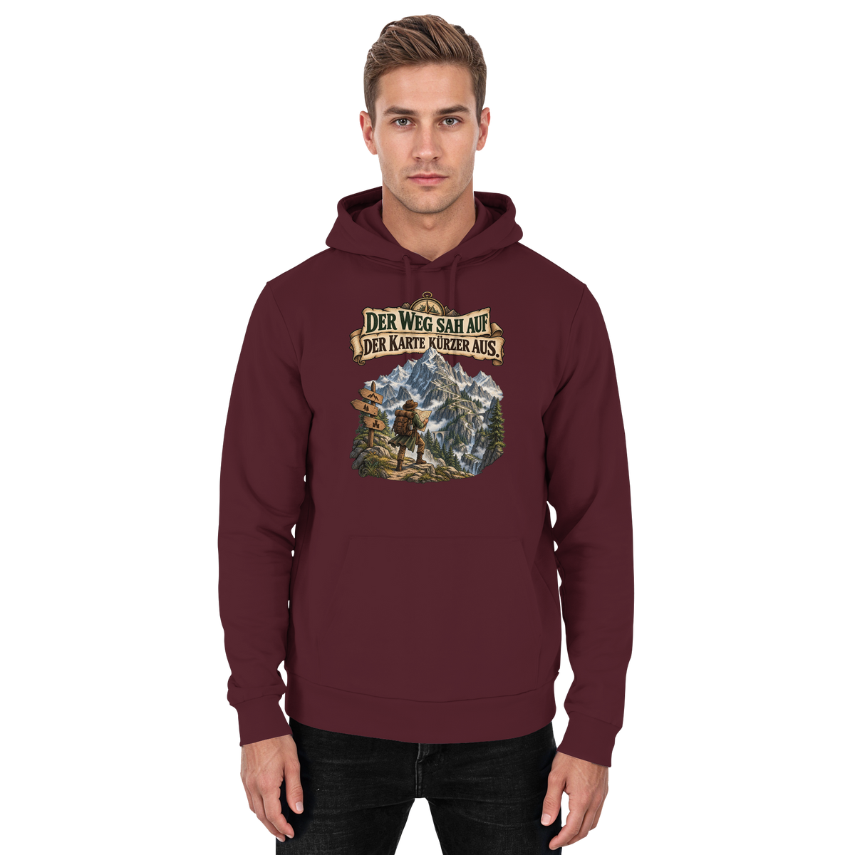 Der Weg sah auf der Karte kürzer aus - Basic Unisex Hoodie