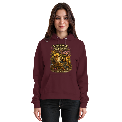 Coffee, Dice & Good Advice - Basic Unisex Hoodie