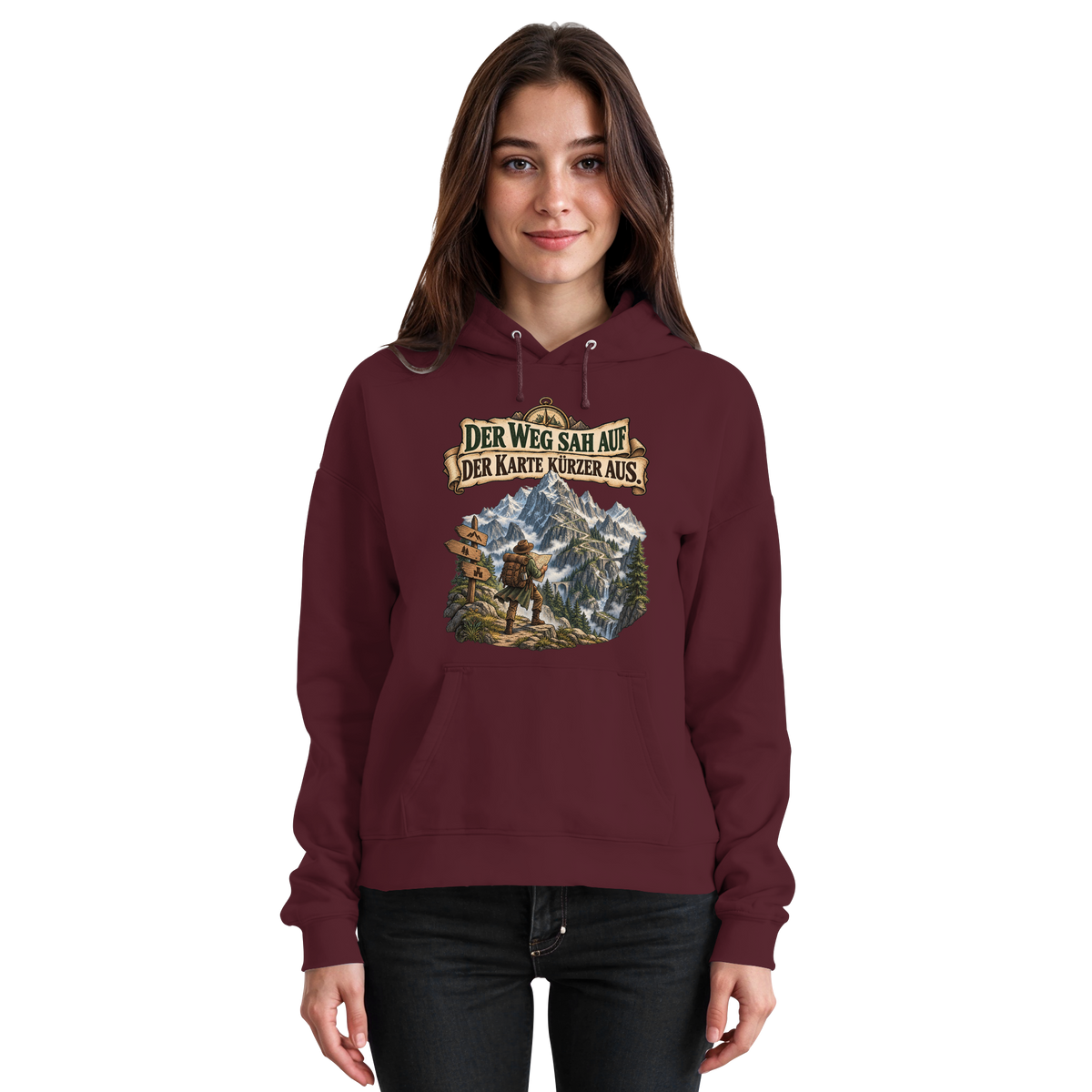 Der Weg sah auf der Karte kürzer aus - Basic Unisex Hoodie