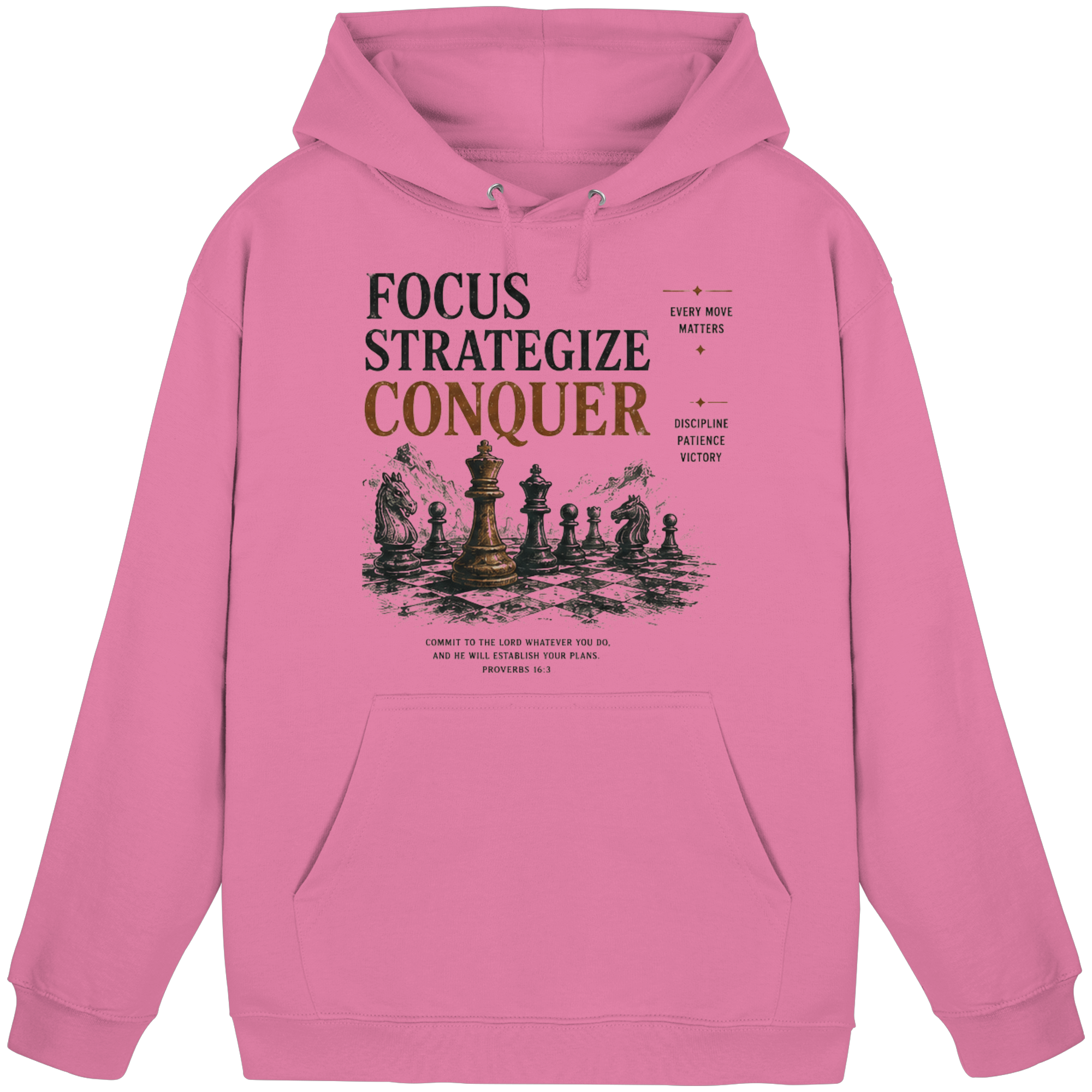 Focus. Strategize. Conquer.  - Basic Unisex Hoodie