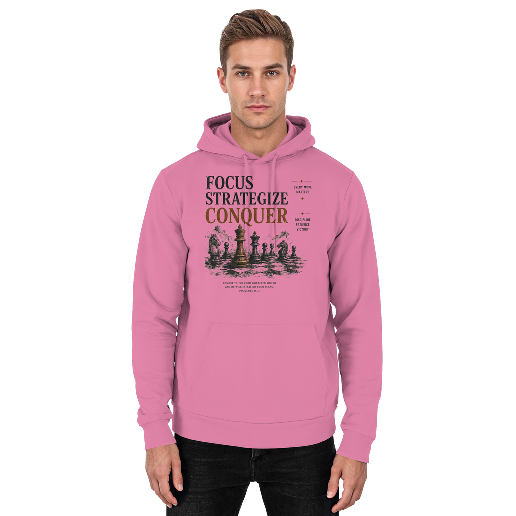 Focus. Strategize. Conquer.  - Basic Unisex Hoodie