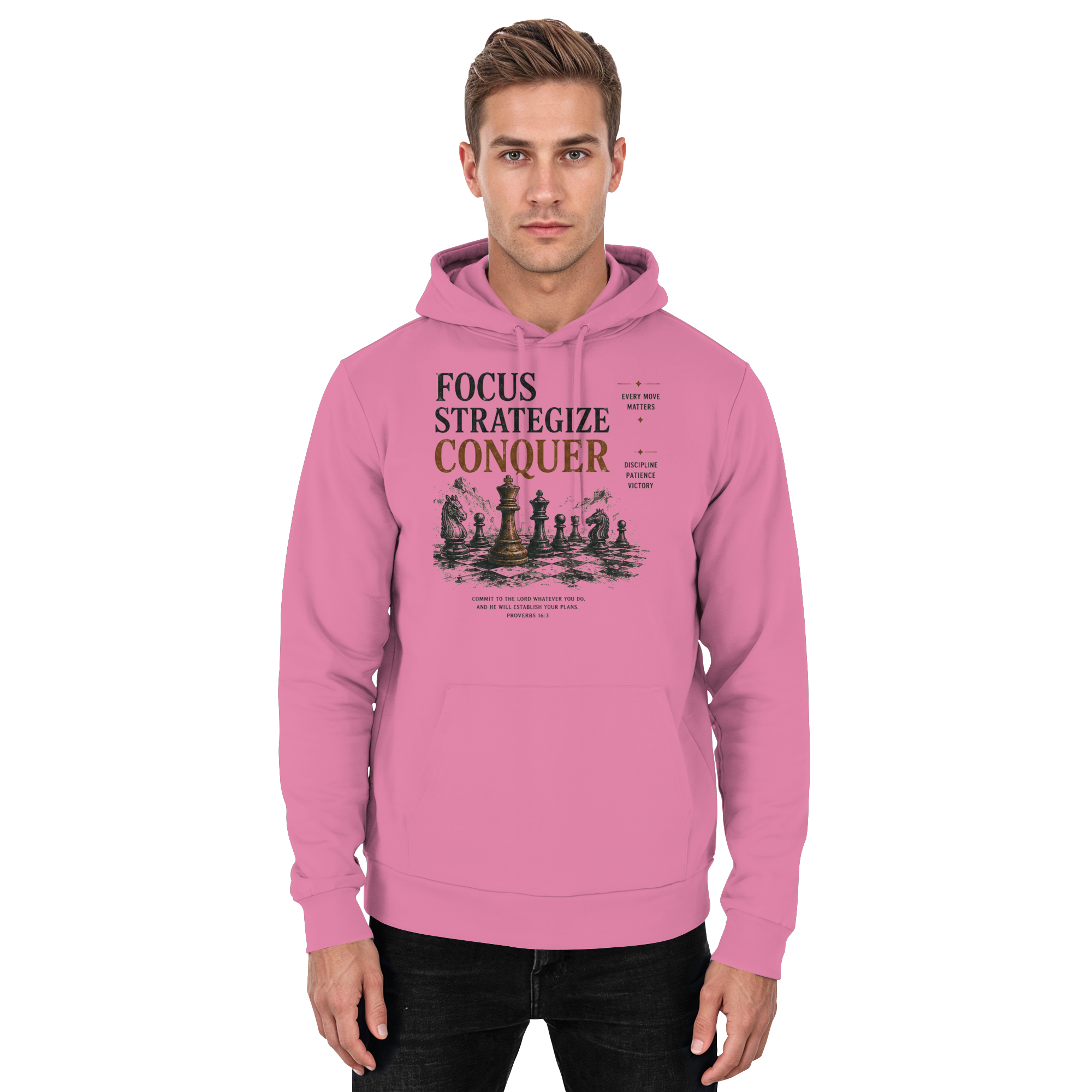 Focus. Strategize. Conquer.  - Basic Unisex Hoodie