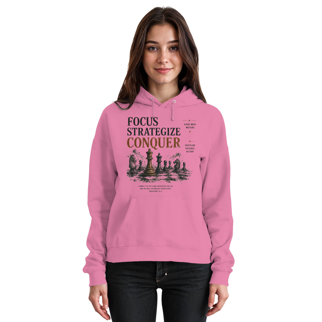 Focus. Strategize. Conquer.  - Basic Unisex Hoodie