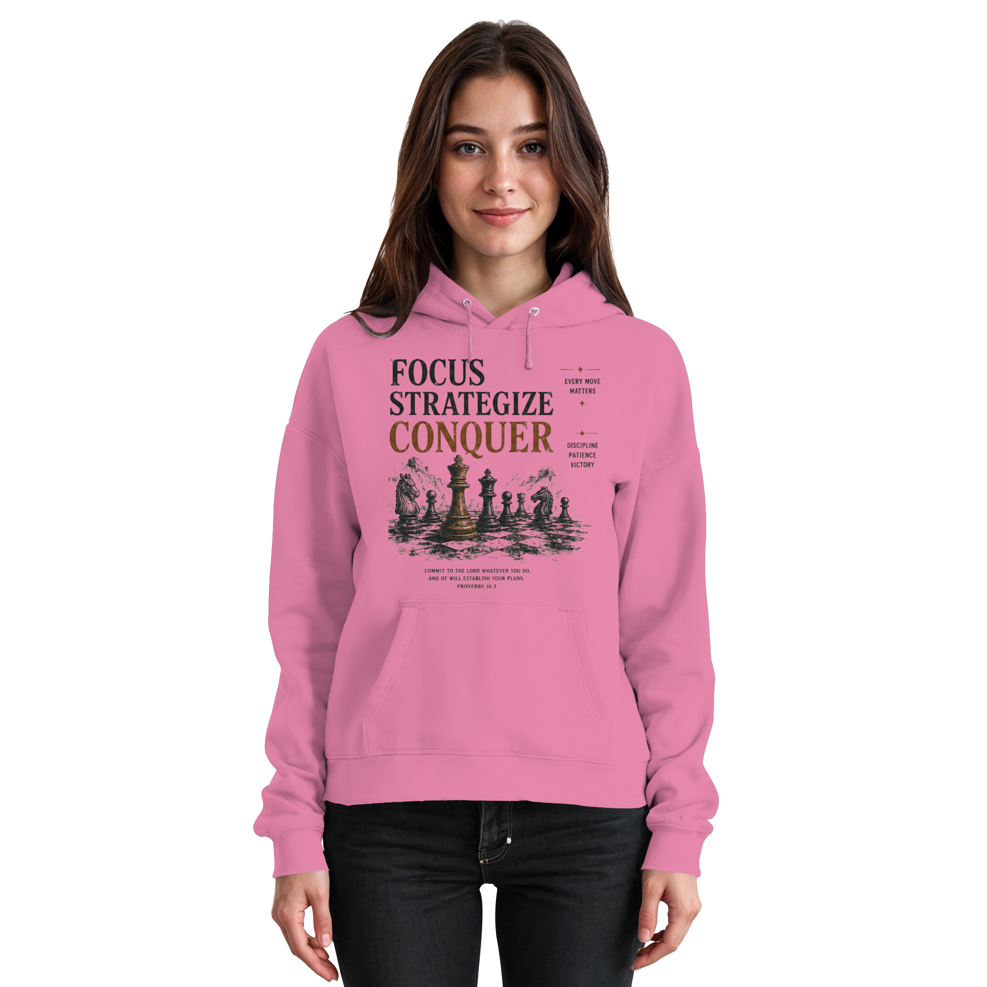 Focus. Strategize. Conquer.  - Basic Unisex Hoodie
