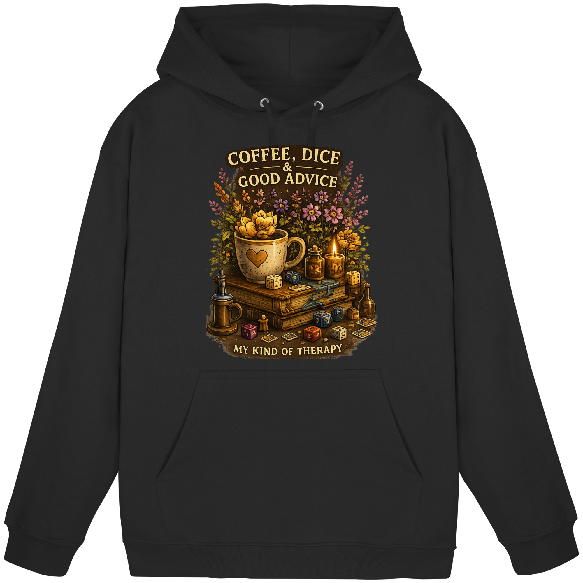 Coffee, Dice & Good Advice - Basic Unisex Hoodie