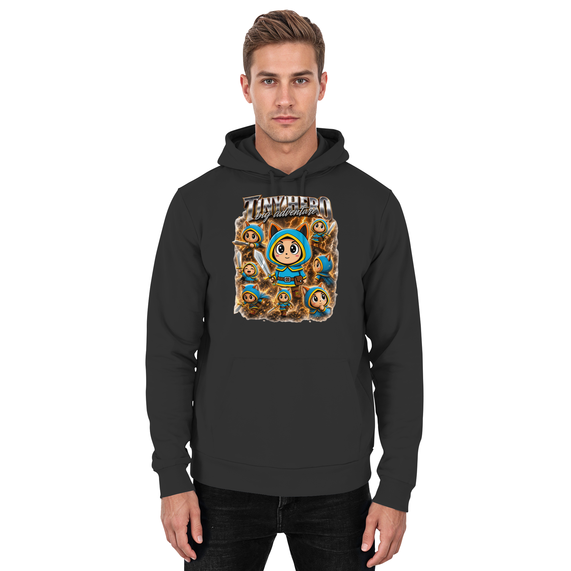 Tiny Hero – Big Adventure - Basic Unisex Hoodie